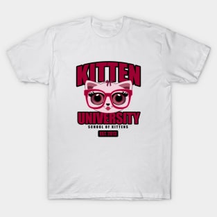 Kitten University - Pink T-Shirt